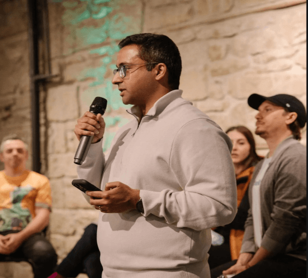 Tech event with speaker